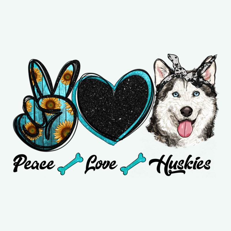 Peace Love Huskies Premium Hoodie by RanaPortraitStore | Teevron
