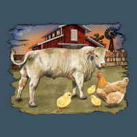 Charolaris Bull And Chicken In Barnyard Urban Hoodie | Teevron