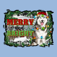 Merry And Bright Husky Farm  Background Premium Hoodie | Teevron