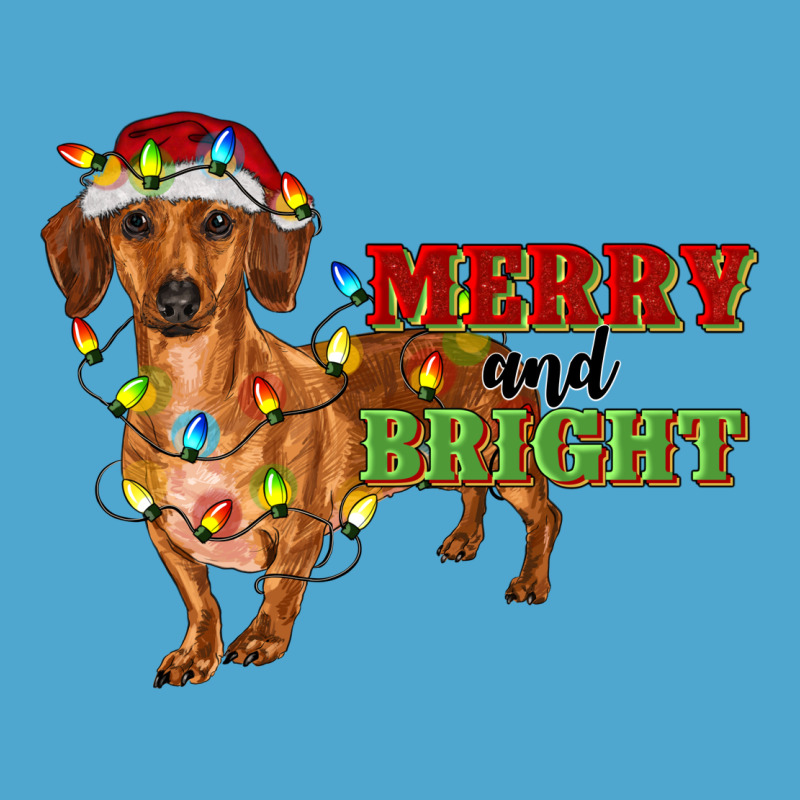Merry And Bright Dachshund Premium Hoodie by RanaPortraitStore | Teevron