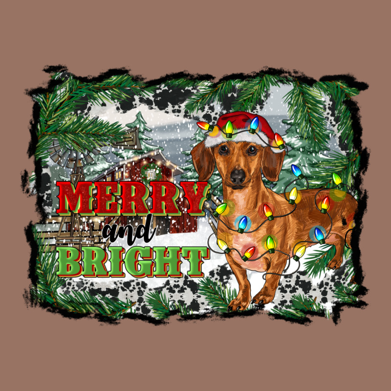 Merry And Bright  Dachshund With Farm Premium Hoodie by RanaPortraitStore | Teevron