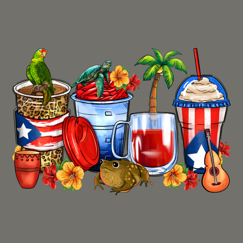 Puerto Rico Coffee Cups Premium Hoodie by Zillion Design Studio | Teevron