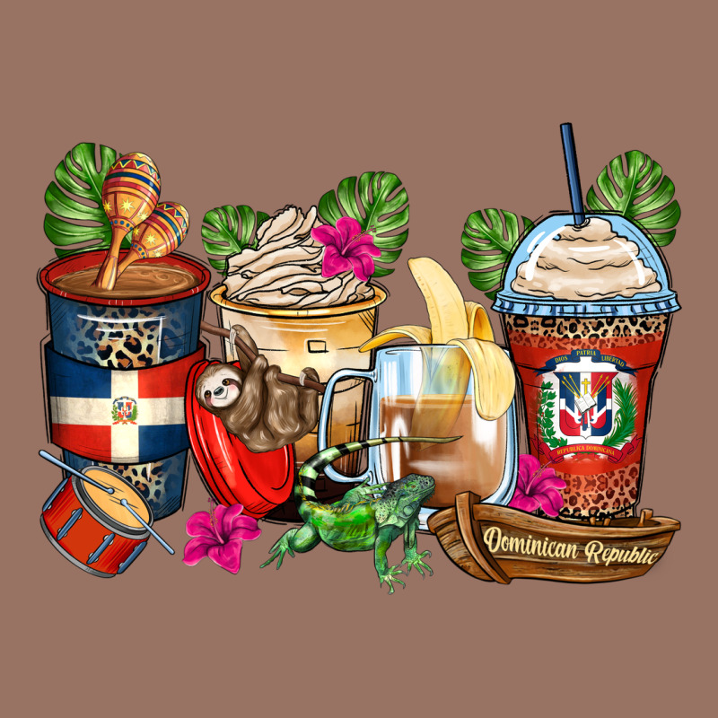 Dominican Republic Coffee Cups Premium Hoodie by Zillion Design Studio | Teevron