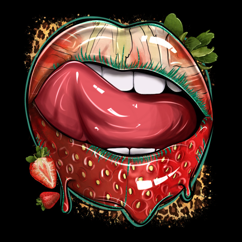 Strawberry Lips With Leopard Urban Hoodie by texasbilliewilder | Teevron