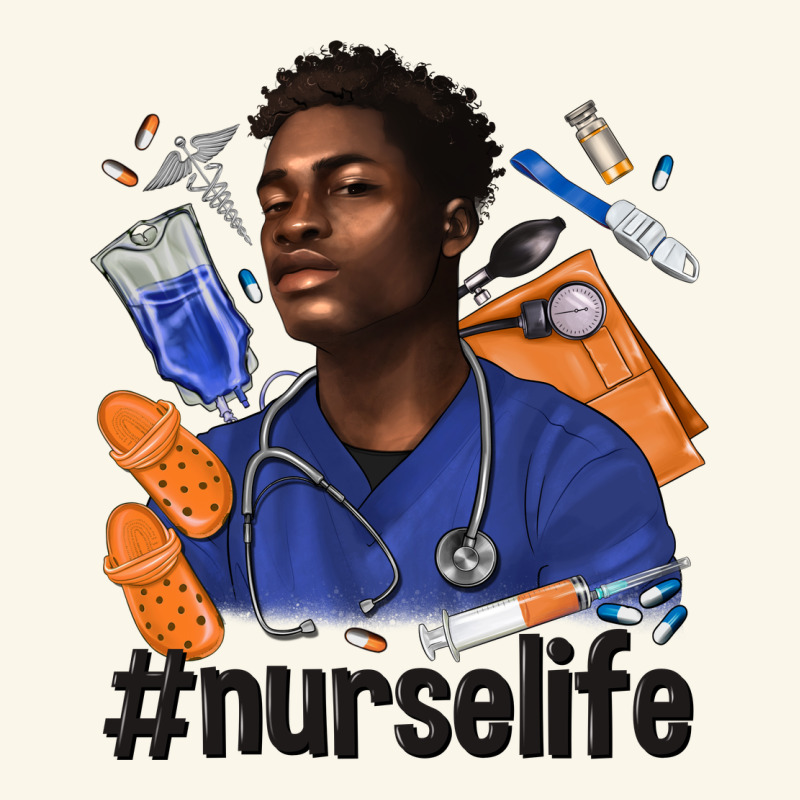 Afro Man Nurse Life Premium Hoodie by texasbilliewilder | Teevron