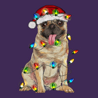 Pug With Christmas Lights Premium Hoodie | Teevron