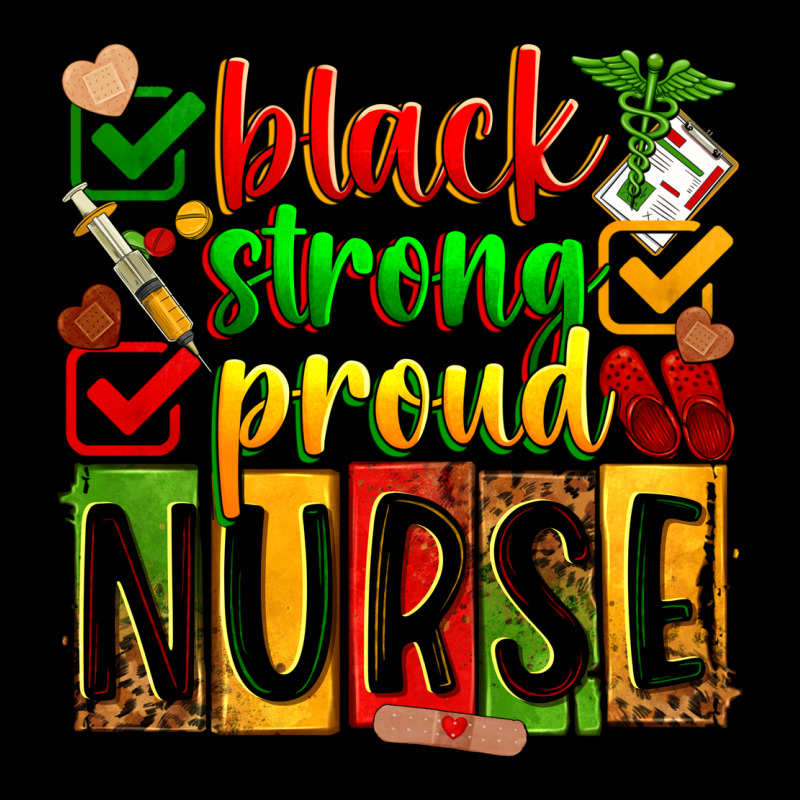 Black Strong Proud Nurse Urban Hoodie by Zillion Design Studio | Teevron