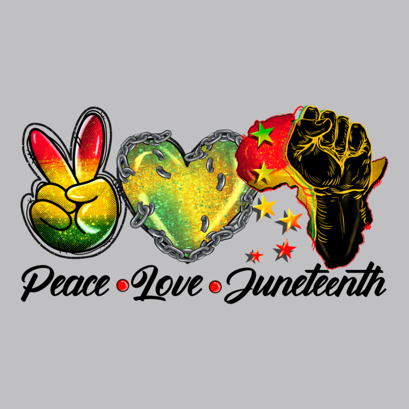Peace Love Juneteenth Long Sleeve Tee by BarkalooDesign | Teevron