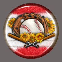 Baseball With Sunflower Round Earrings Classic Tee | Teevron
