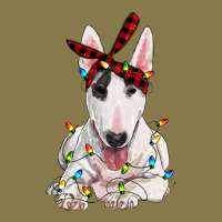 Bull Terrier With Christmas Lights Premium Hoodie | Teevron
