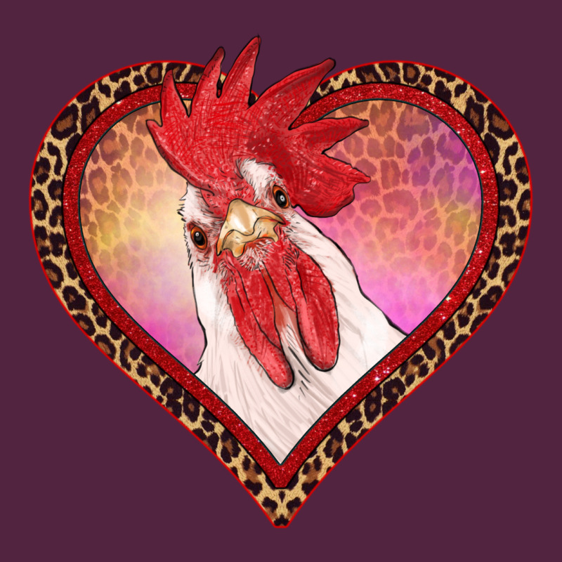 Valentine's Day Rooster With Leopard Heart Urban Hoodie by RanaPortraitStore | Teevron