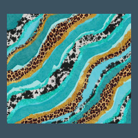 Turquoise Brushstrokes With Leopard And Cowhide Urban Hoodie | Teevron