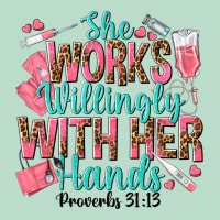 She Works Willingly With Her Hands Premium Hoodie | Teevron