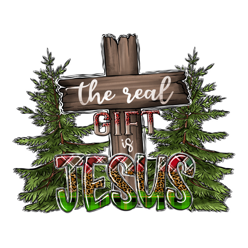 The Real Gift Is Jesus Premium Tee by CowhideDigitalArt | Teevron