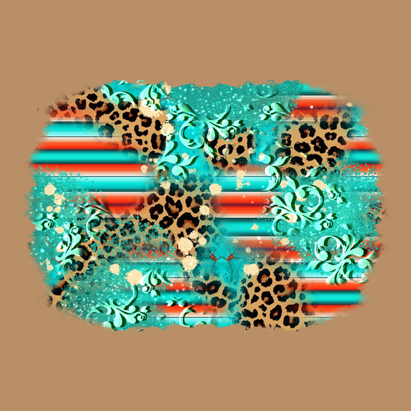 Leopard Turquoise Glitter Background Vintage Hoodie by AdoDesignShop | Teevron