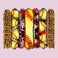 Softball Serape Leopard Cowhide Glitter Brushstrokes Ladies Tee | Teevron