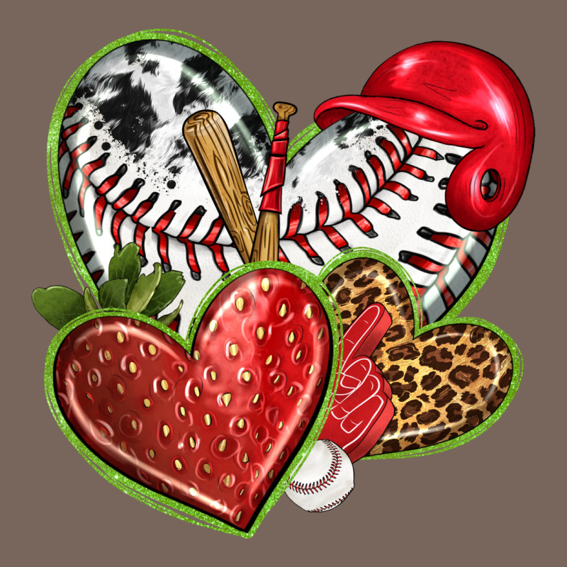 Baseball With Strawberry Hearts Premium Hoodie by texasbilliewilder | Teevron