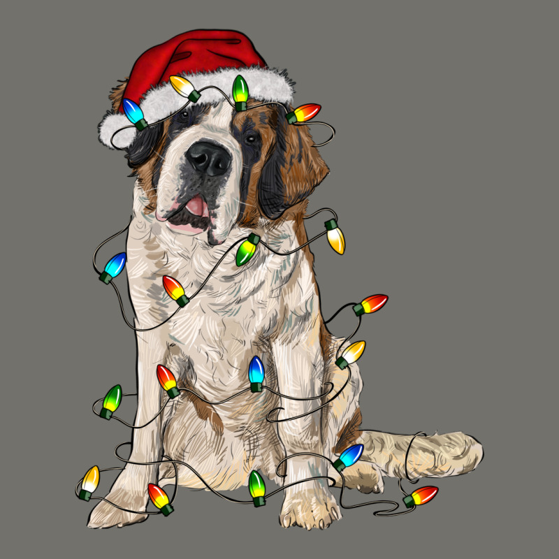 Saint Bernard With Christmas Lights Premium Hoodie by RanaPortraitStore | Teevron