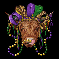 Highland Cow With Mardi Gras Hat Urban Hoodie | Teevron