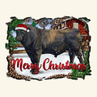 Merry Christmas Black Angus Bull And Farm Premium Hoodie | Teevron