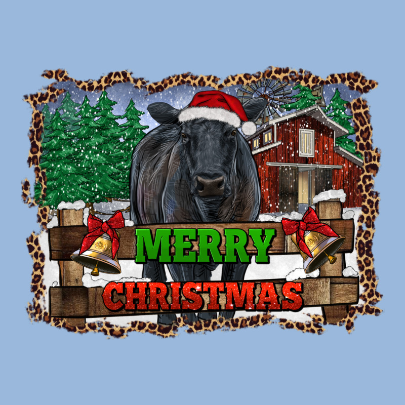Merry Christmas Black Angus Cattle And Farm Premium Hoodie by RanaPortraitStore | Teevron