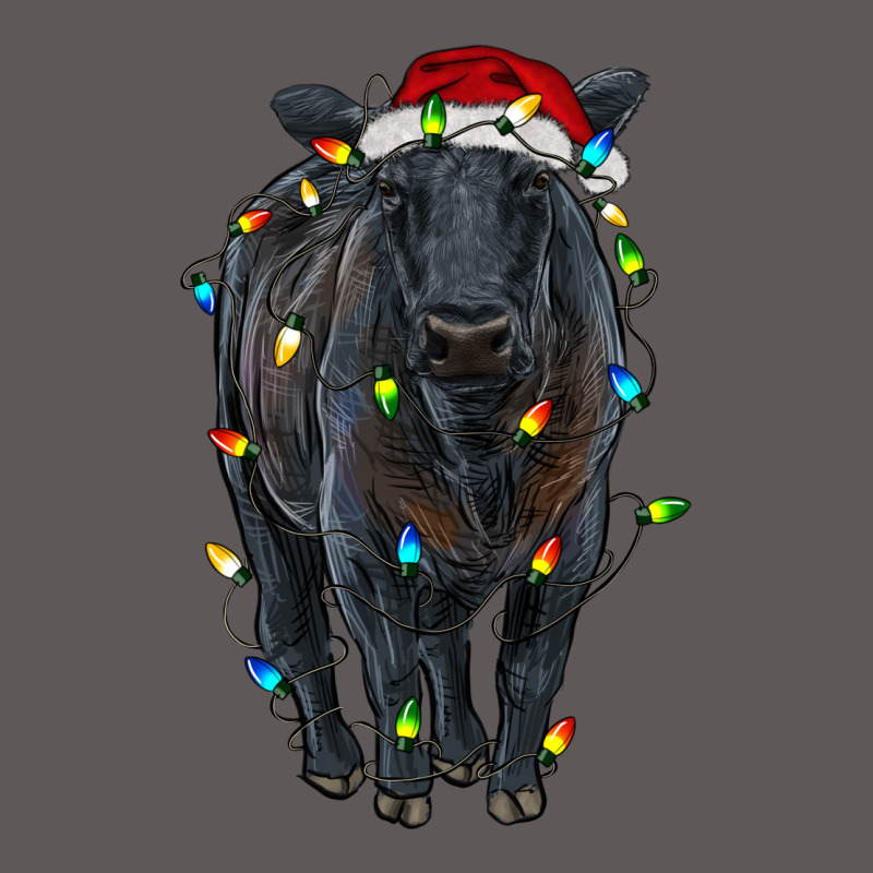 Christmas Black Angus Cattle With Lights Premium Hoodie by RanaPortraitStore | Teevron