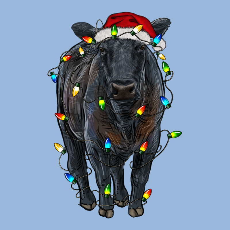 Christmas Black Angus Cattle With Lights Premium Hoodie by RanaPortraitStore | Teevron