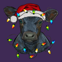 Christmas Baby Black Angus Calf With Lights Premium Hoodie | Teevron