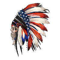 4th of July Indian Headdress Gypsy Spirit Skull | Teevron