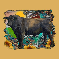 Black Angus Bull With Aztec And Farm Background Premium Hoodie | Teevron
