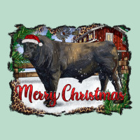 Merry Christmas Black Angus Bull And Farm Premium Hoodie | Teevron