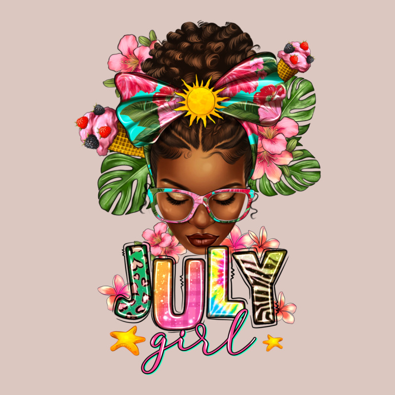 July Girl Afro Woman Summer Premium Hoodie by texasbilliewilder | Teevron