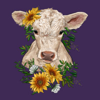 Charolais Calf With Sunflowers Premium Hoodie | Teevron