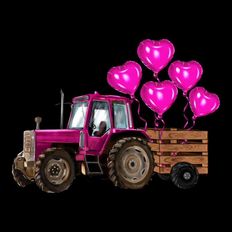 Valentine's Day Pink Tractor With Pin Heart Balloons Urban Hoodie by RanaPortraitStore | Teevron