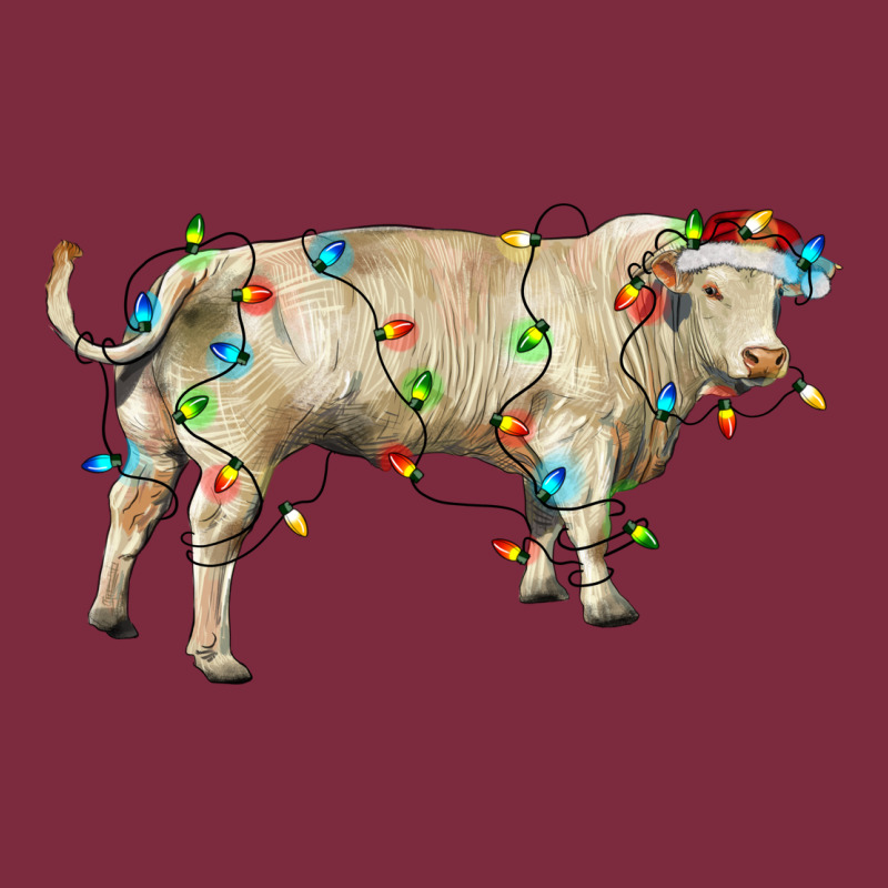 Charolais Bull With Christmas Lights Premium Hoodie by RanaPortraitStore | Teevron