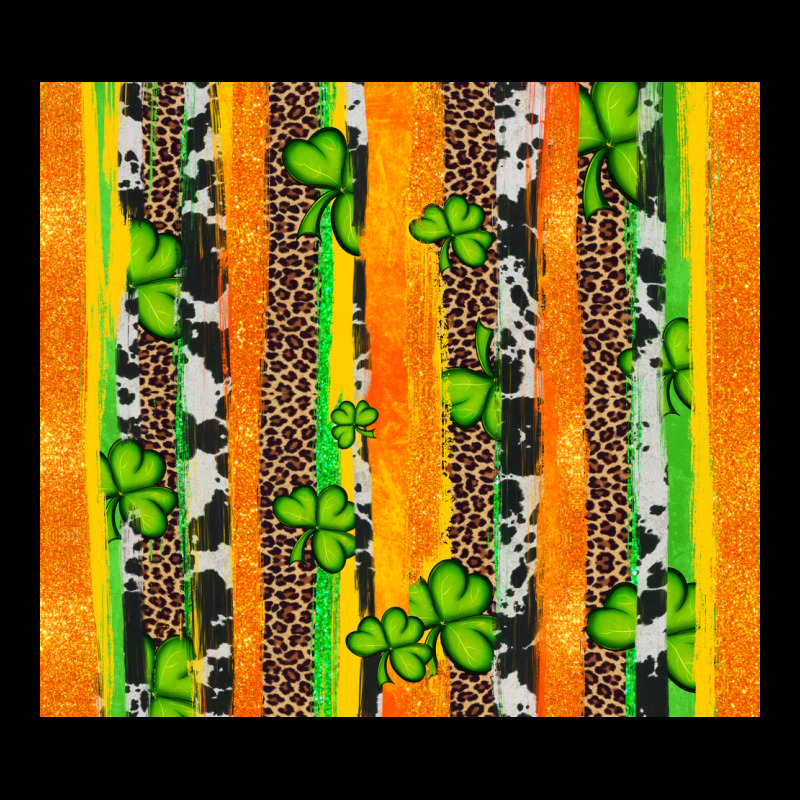St Patricks Shamrock With Cowhide Ladies Tee by Artiststas | Teevron