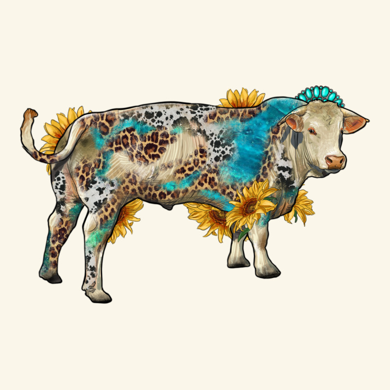 Charolais Bull With Sunflowers And Gemstone Western Patterns Premium Hoodie by RanaPortraitStore | Teevron