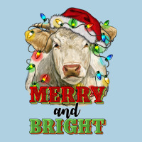 Merry And Bright Charolais Cattle Cow With Christm Premium Hoodie | Teevron