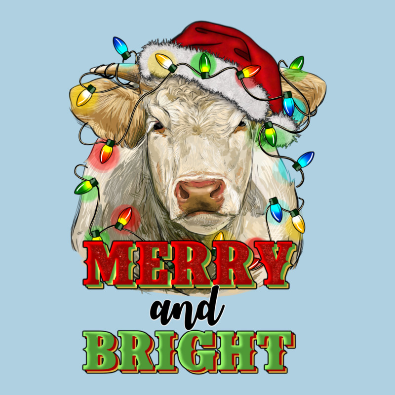Merry And Bright Charolais Cattle Cow With Christm Premium Hoodie by RanaPortraitStore | Teevron