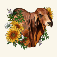 Brahman Bull With Sunflowers Premium Hoodie | Teevron