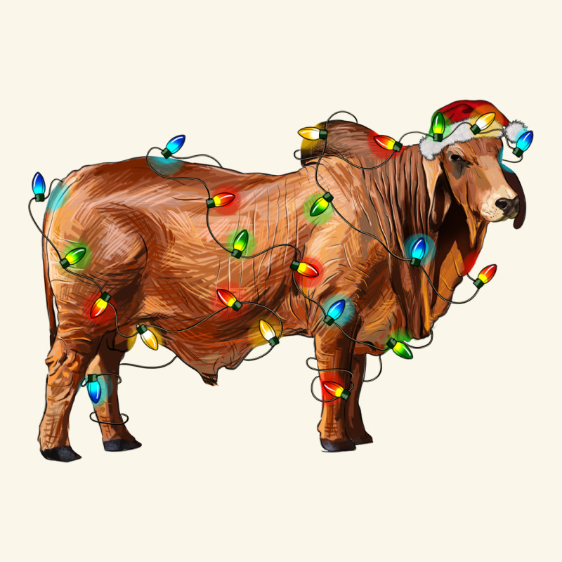 Brahman Bull With Christmas Lights Premium Hoodie by RanaPortraitStore | Teevron