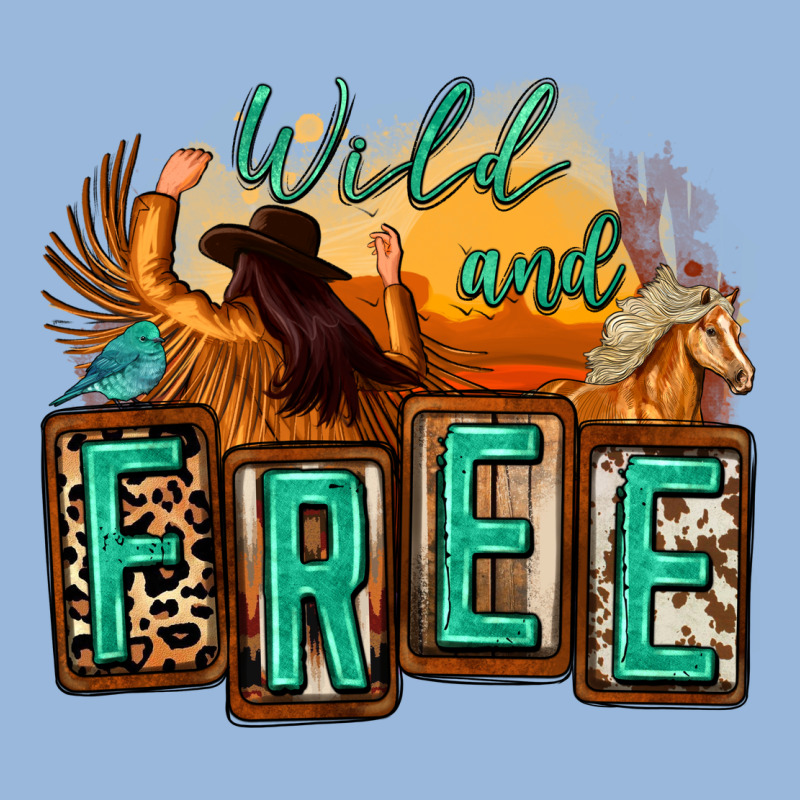 Wild And Free Cowgirl Horse Desert Premium Hoodie by Zillion Design Studio | Teevron
