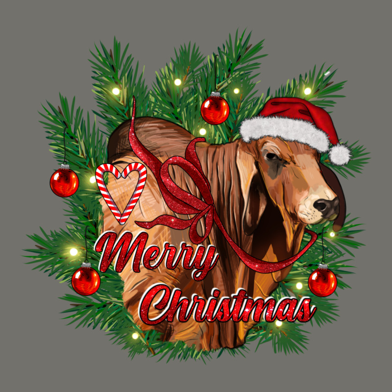 Merry Christmas Brahman Bull Premium Hoodie by RanaPortraitStore | Teevron
