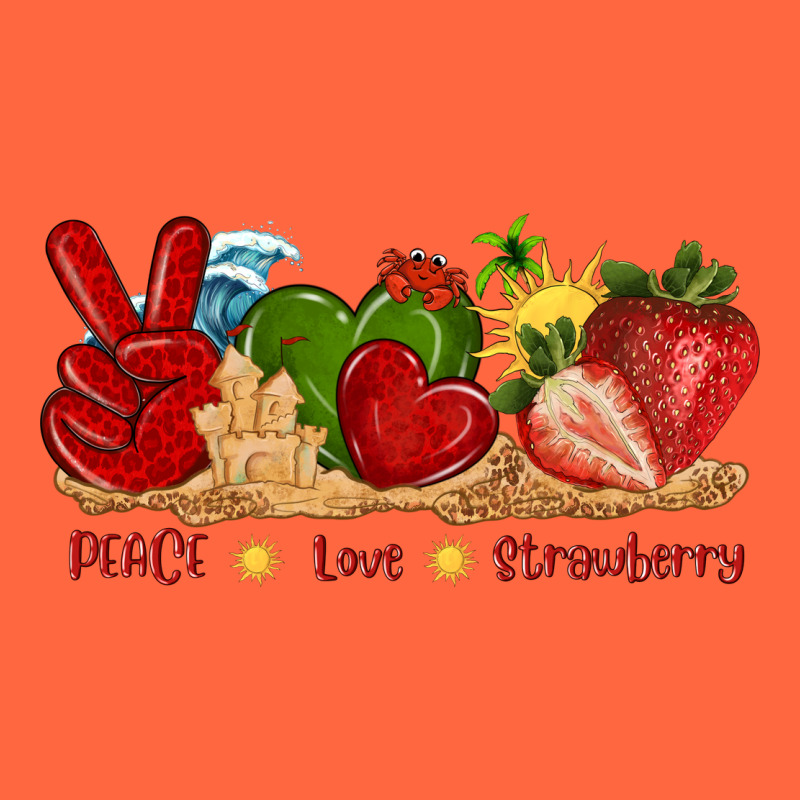 Peace Love Strawberry With Summer Premium Hoodie by texasbilliewilder | Teevron