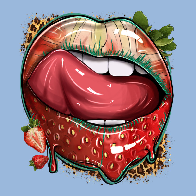 Strawberry Lips With Leopard Premium Hoodie by texasbilliewilder | Teevron