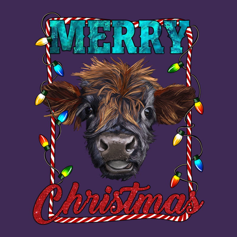 Merry Christmas Highland Calf Baby Cow Premium Hoodie by RanaPortraitStore | Teevron