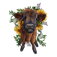 highland cow with sunflower | Teevron