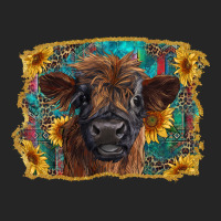 Highland Cow Calf With Western Background Premium Hoodie | Teevron