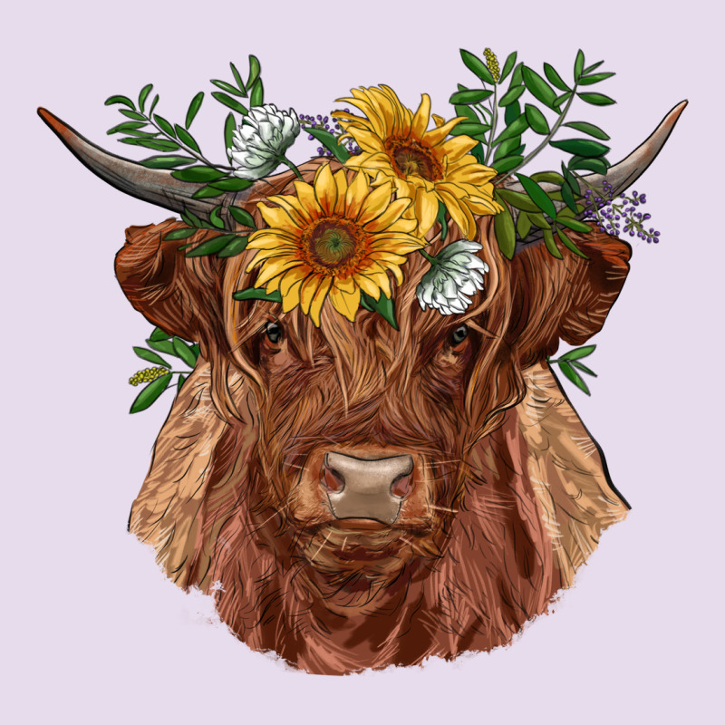Highland Cow With Sunflowers Premium Hoodie by RanaPortraitStore | Teevron