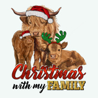 Christmas With My Family Highland Cow Cattle And Calves Premium Hoodie | Teevron